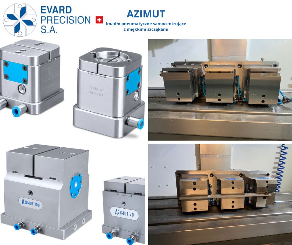 AZIMUT - Imadło pneumatyczne samocentrujące z miękkimi szczękami