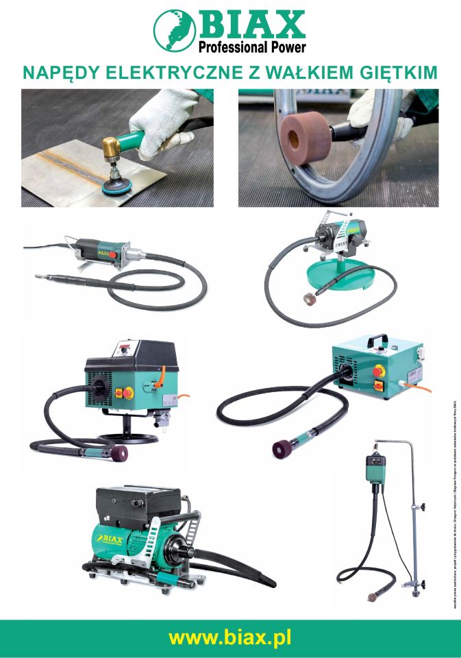 NAPĘDY ELEKTRYCZNE Z WAŁKIEM GIĘTKIM