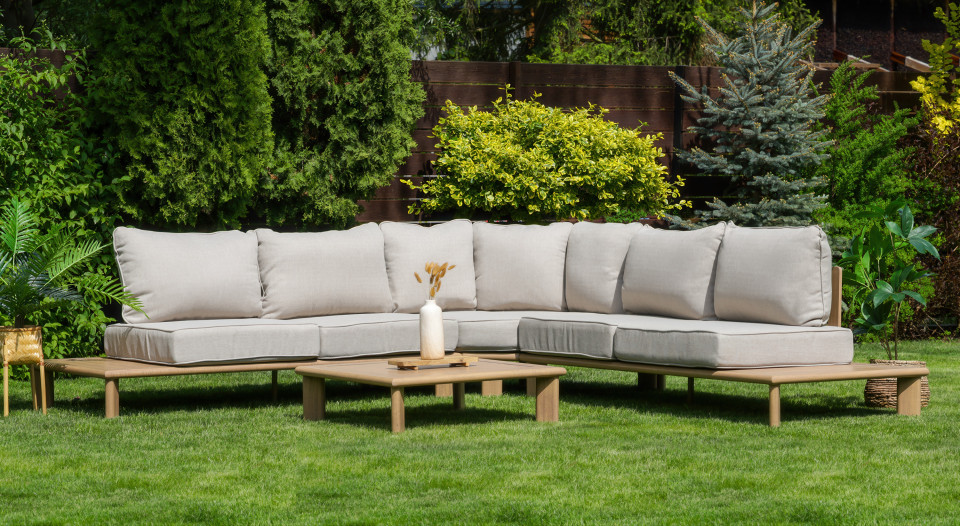 Narożnik ogrodowy MAGELLAN CAFFE Wood Look - Furrore